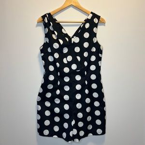 Polka dot mini jumpsuit with vintage feel